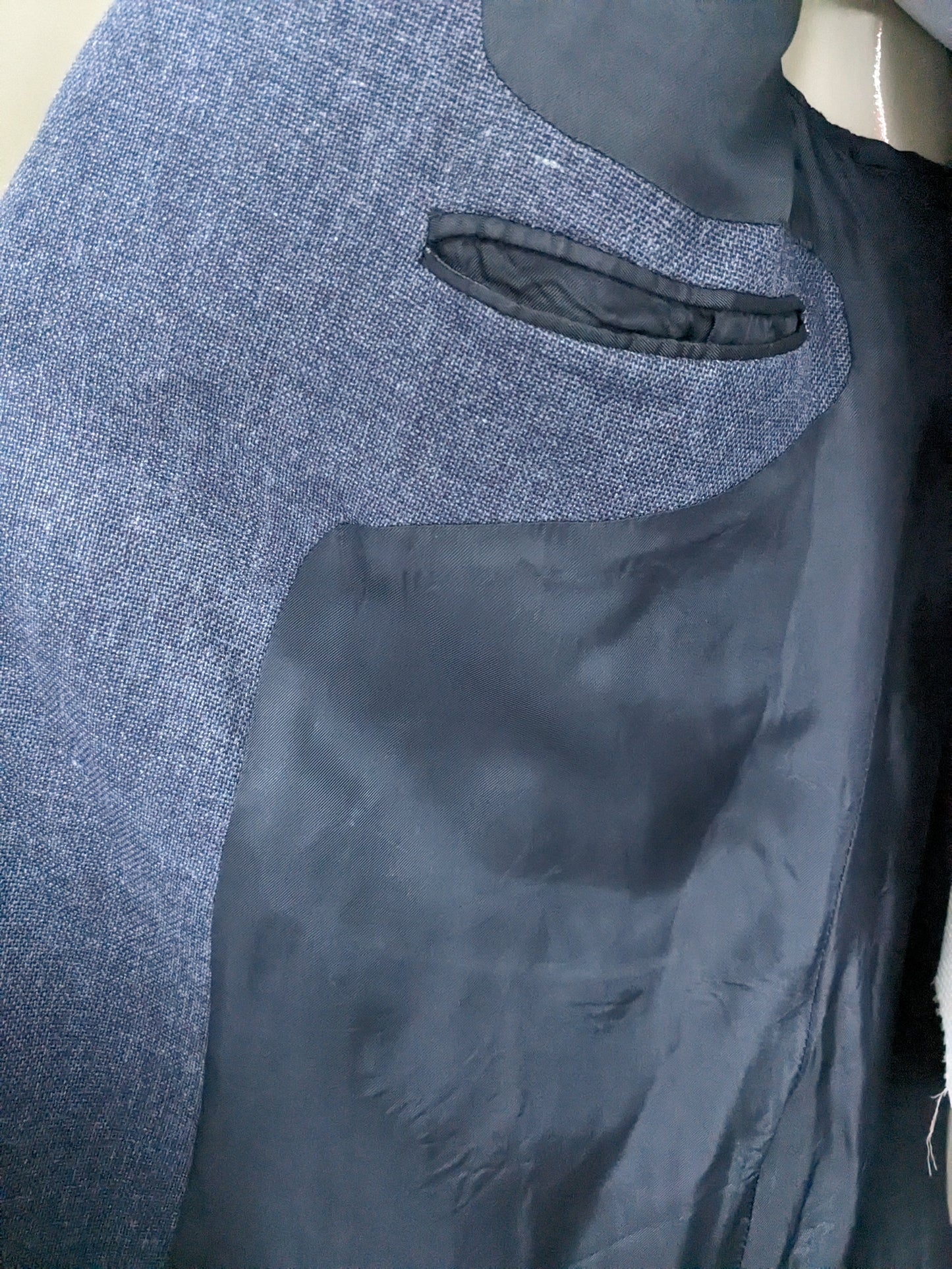 McGregor woolen silk jacket. Blue black mixed. Size 27 (54 / l).