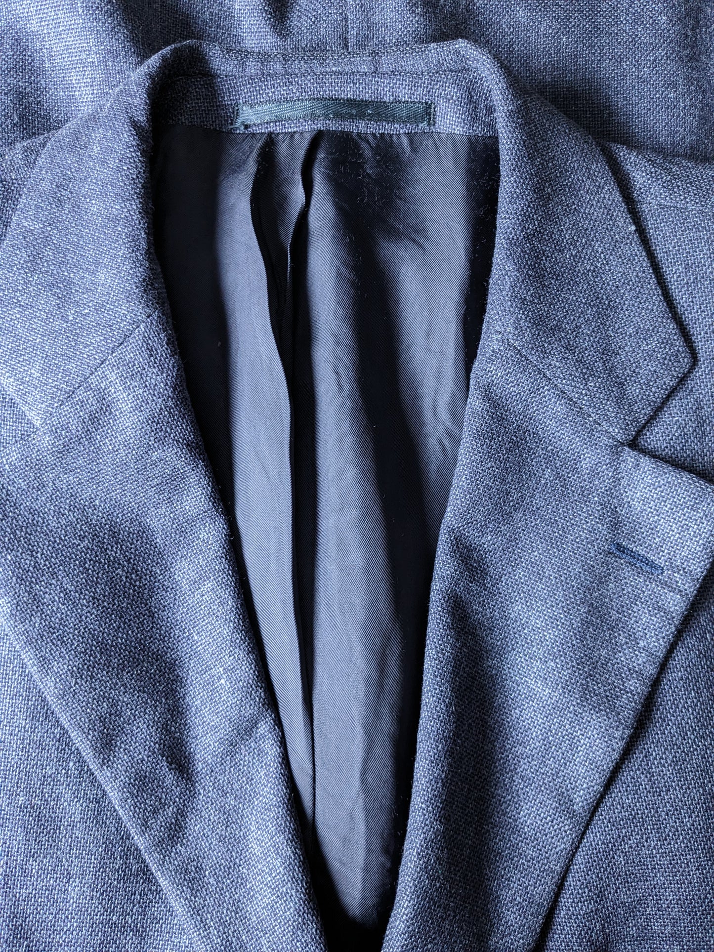 Veste en soie en laine McGregor. Bleu noir mélangé. Taille 27 (54 / L).