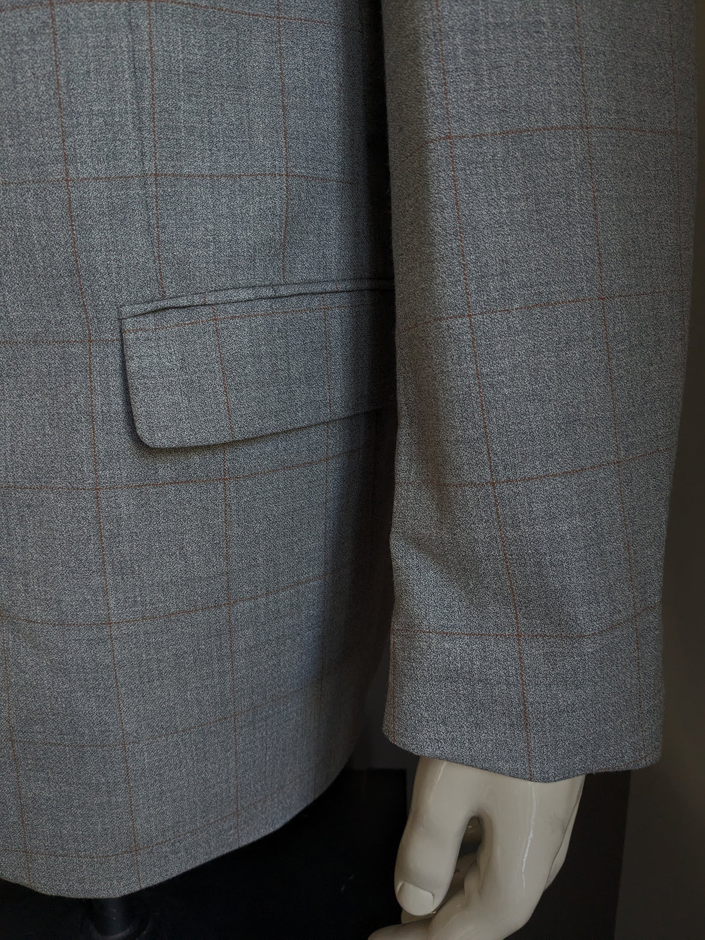 Giacca vintage in lana Bartlett & Walker. Brown grigio controllato. Dimensione 52 / L.