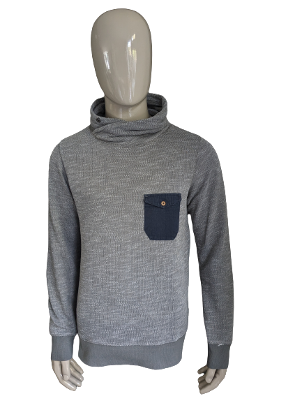 Esprit -Pullover mit sportlichem Rollkragenpullover. Grau weiß gemischt. Größe L.