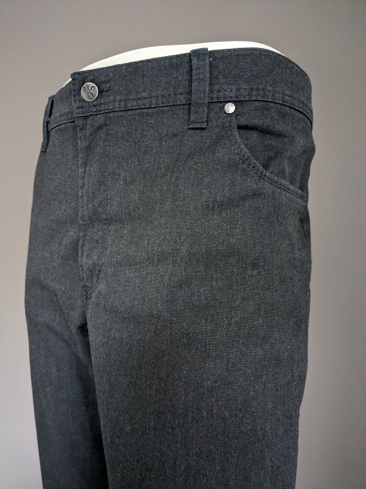 Pantalones pioneros. Motivo negro gris. Tamaño 58 / xl. Escriba Thomas.