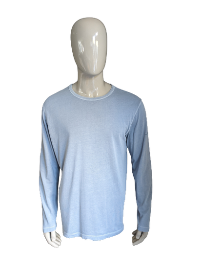 Marc O'Polo Langarm. Hellblau gefärbt. Größe XL.