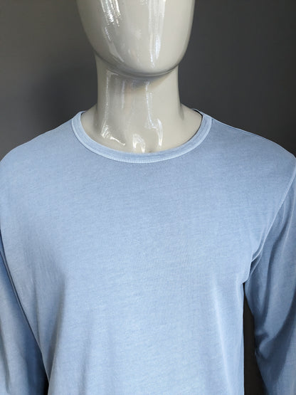 Marc O'Polo Langarm. Hellblau gefärbt. Größe XL.