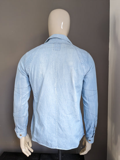 G-Star Raw Jeanshemd. Hellblau gefärbt. Größe S.