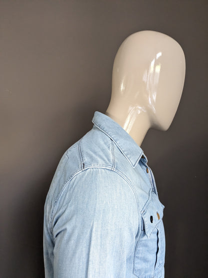 G-Star Raw Jeanshemd. Hellblau gefärbt. Größe S.