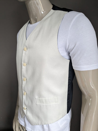 FH Weste. Beige gestreift. Größe L.