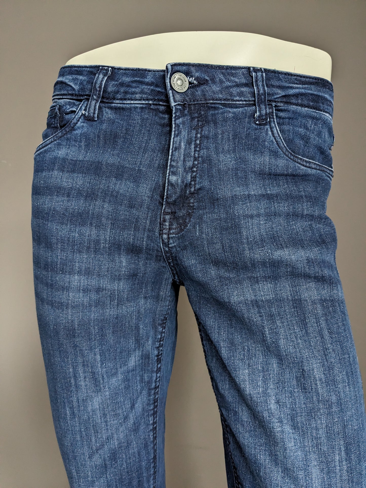 C&A Jeans. Azul oscuro. W29 - L32. Estiramiento de ajuste recto.