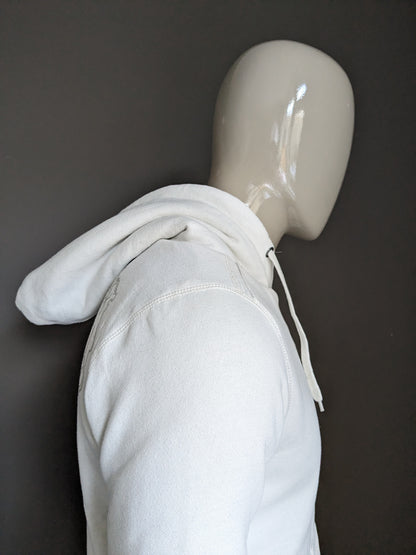 Dick gefütterter, warmer Cardigan von Brunotti mit Kapuze. Weiß. Größe S.