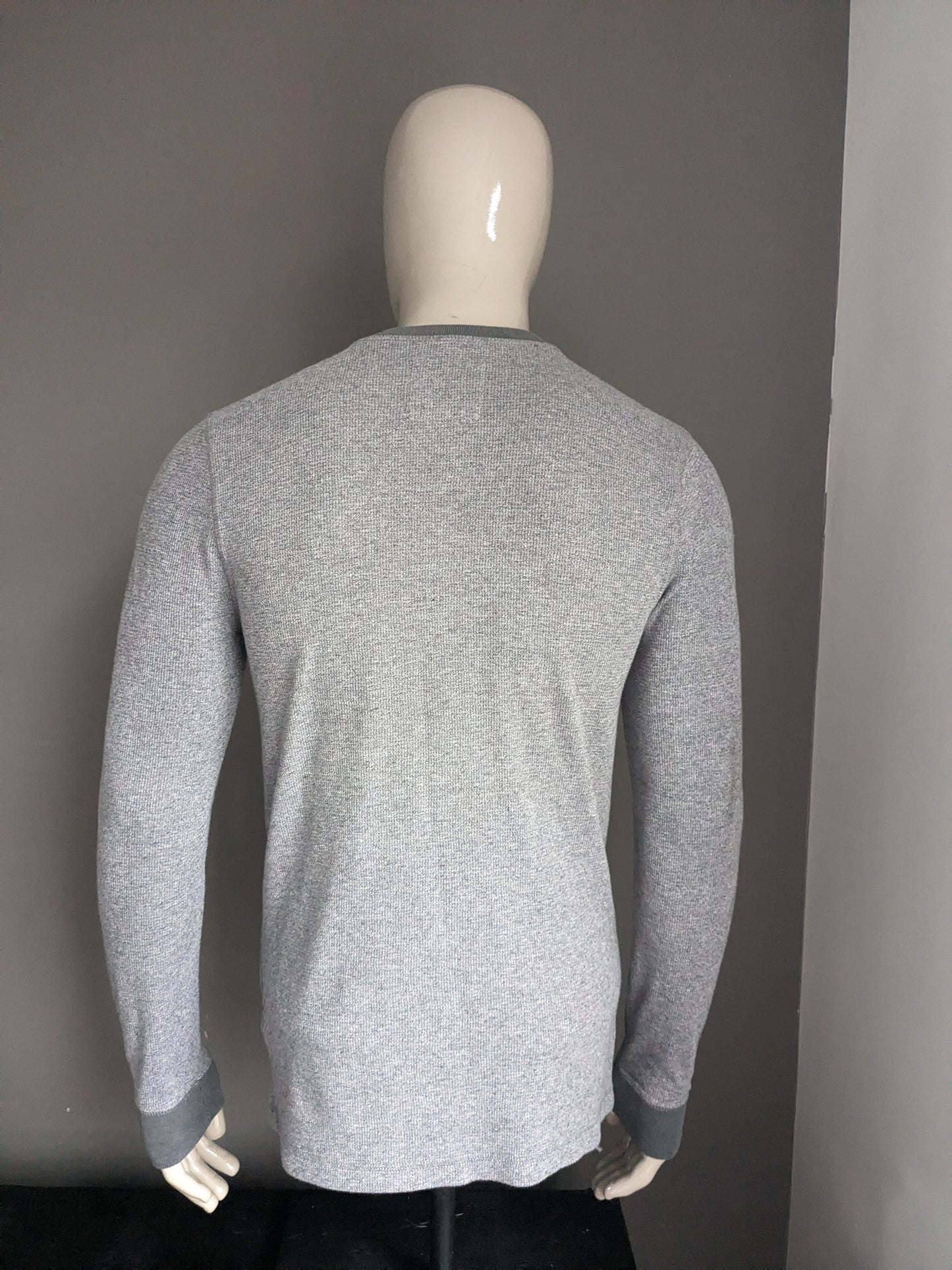 Hollister thin sweater with buttons. Gray mixed. Size L.