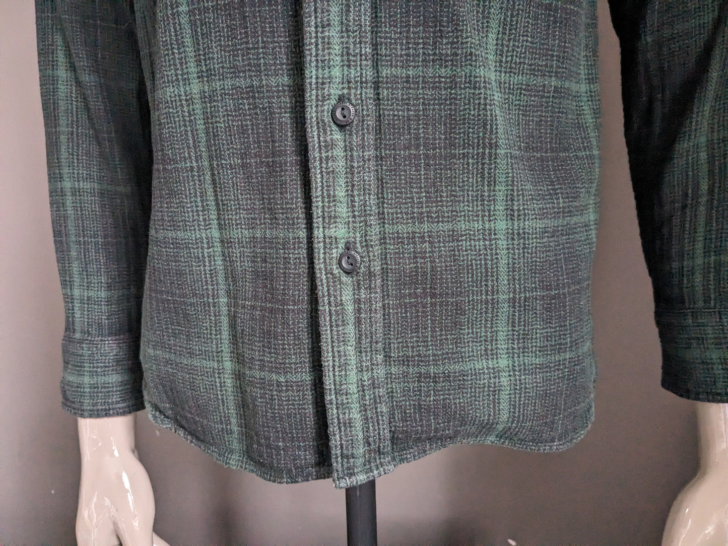 Chemise en flanelle Levi's. Vert Noir coché. Taille S. Détendu.