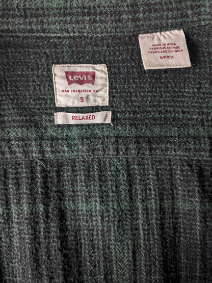 Chemise en flanelle Levi's. Vert Noir coché. Taille S. Détendu.