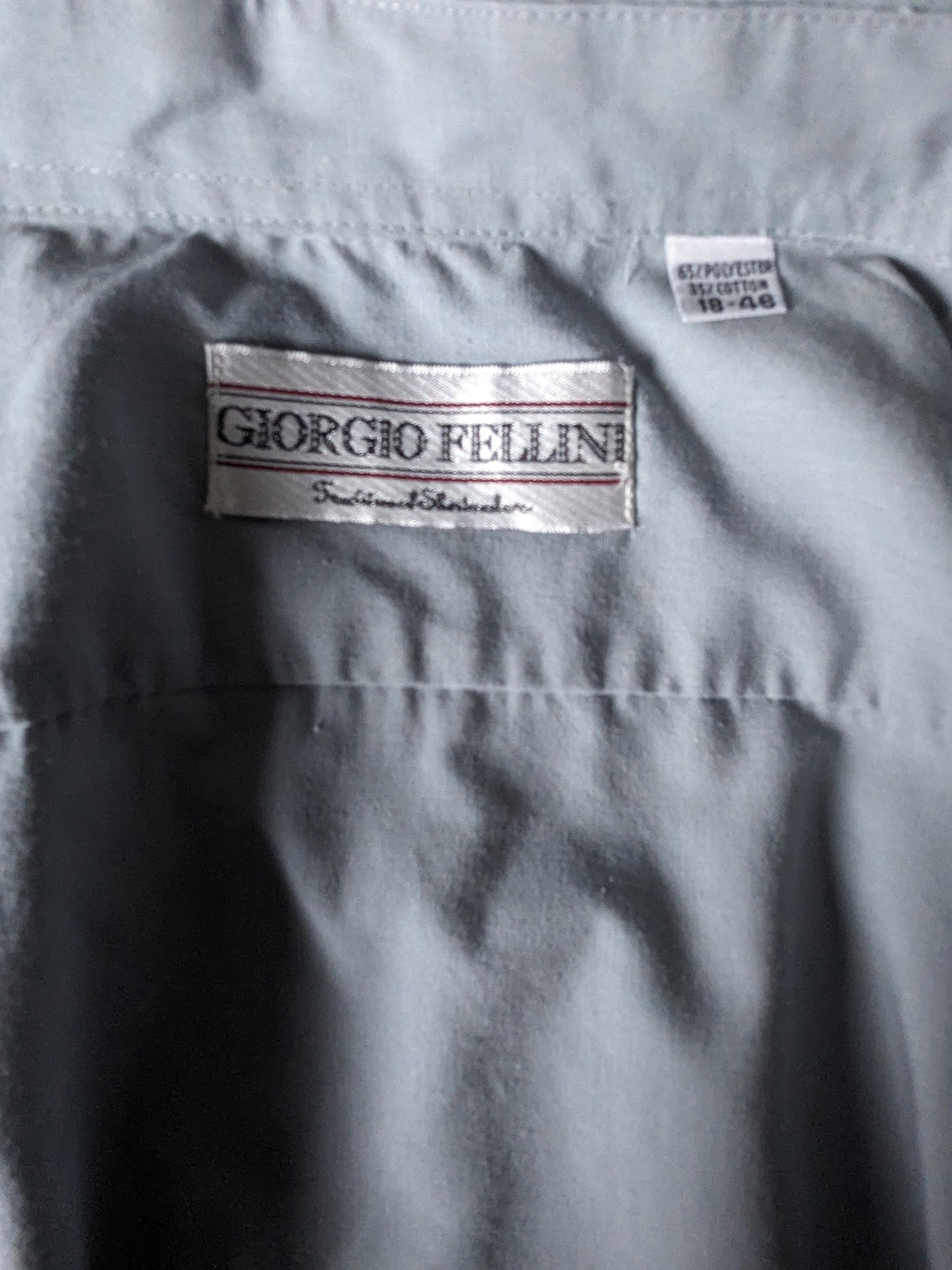 Vintage Giorgio Fellini overhemd. Mint Groen gekleurd. Maat 2XL / XXL.