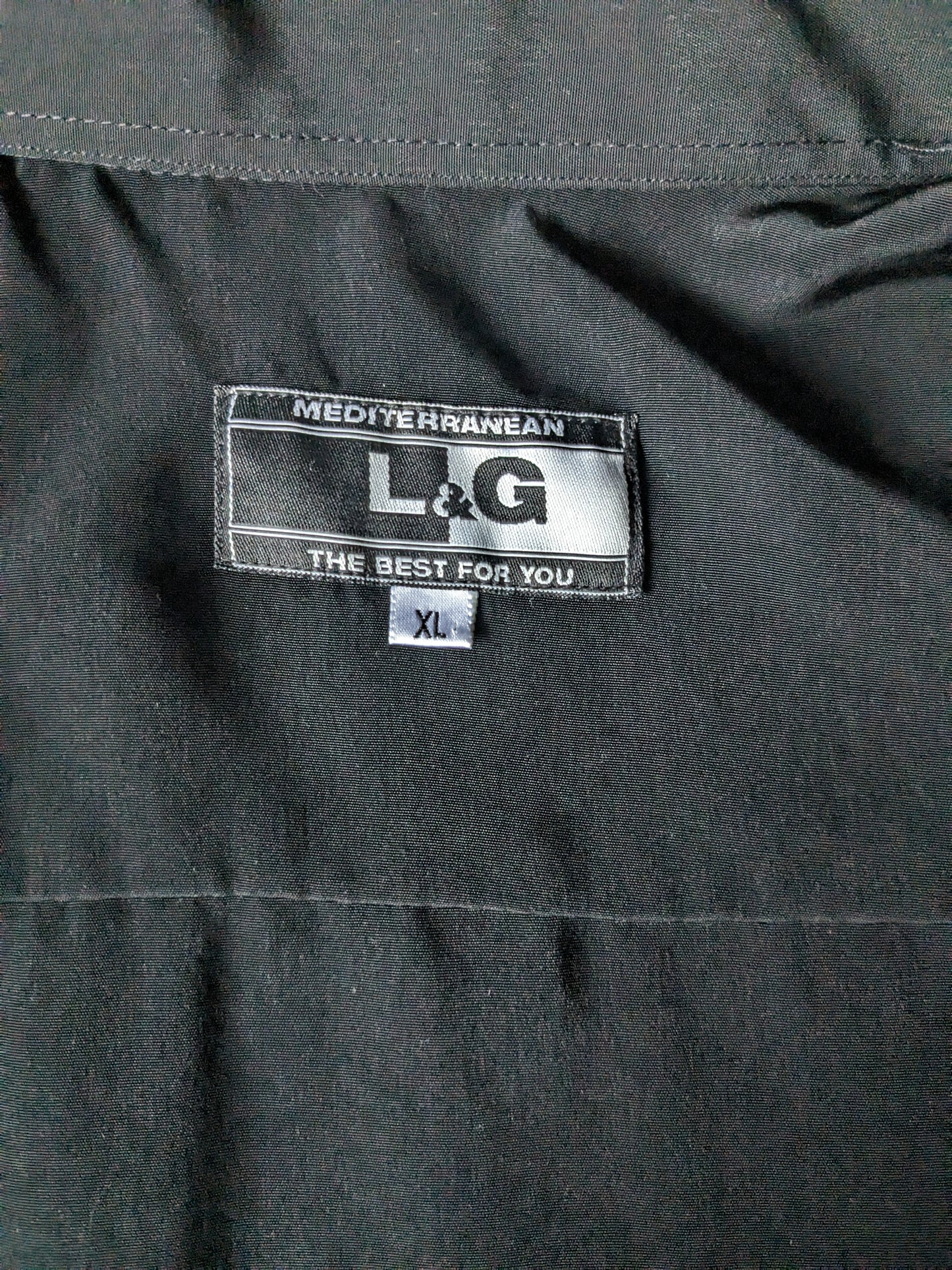 Vintage L & G -Shirt. Beige grau schwarz gefärbt. Größe xl.