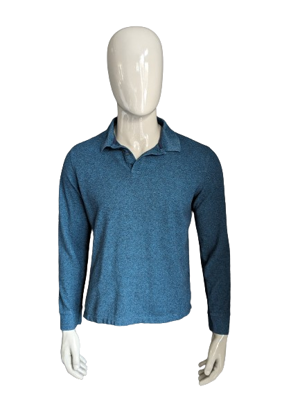 Pull polo de la collection M&S. Vert Bleu mélangé. Taille M.