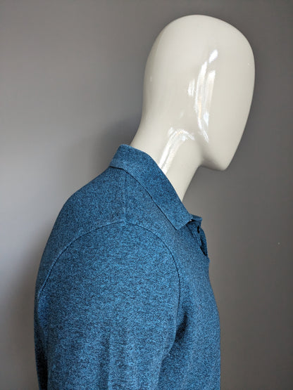 Pull polo de la collection M&S. Vert Bleu mélangé. Taille M.