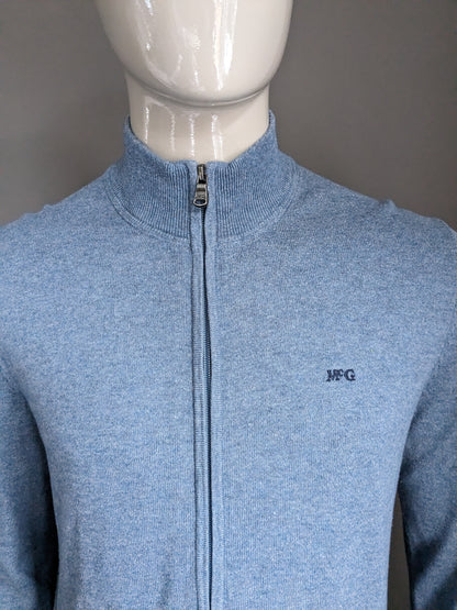 Gilet à fermeture éclair McGregor. Bleu mixte Taille L.