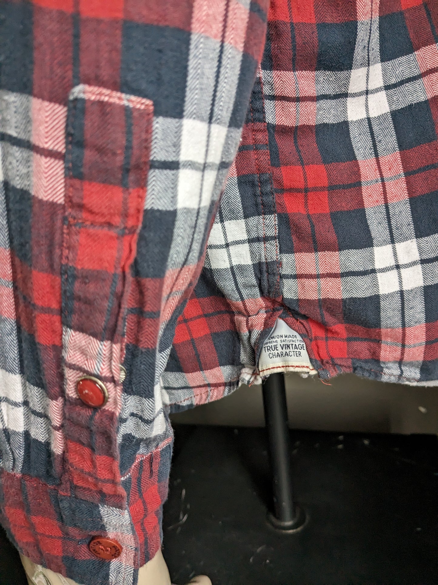 Dunnes flannel shirt. Gray white checkered. Size 2XL / XXL. Slim fit.