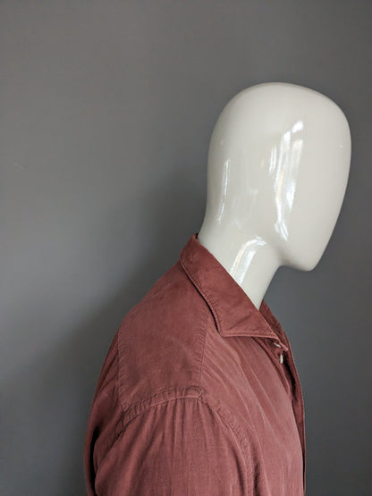Vintage Profuomo Rippenhemd. Schöne Rippe. Braun gefärbt. Größe XL.