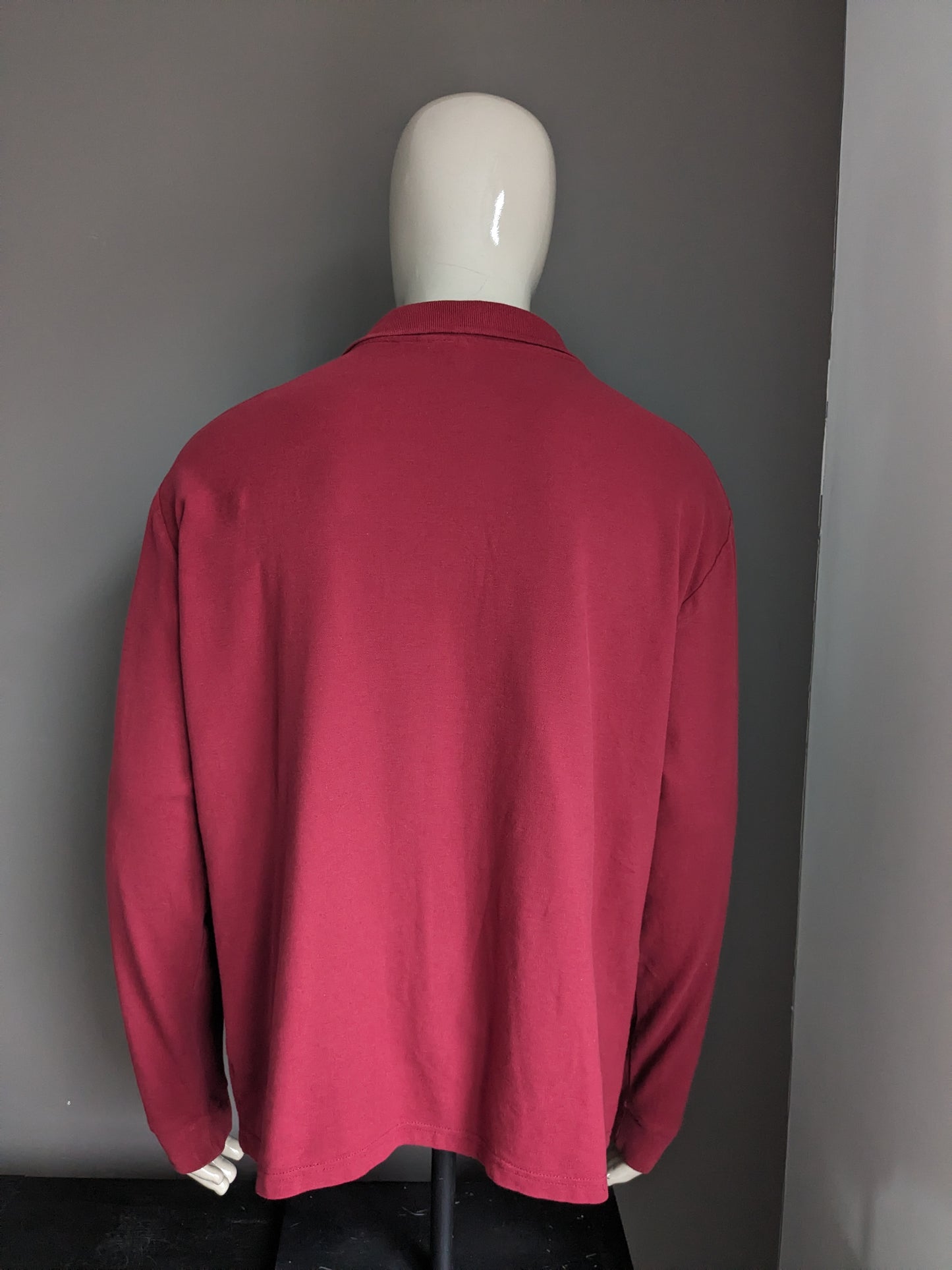 Killer whale polo sweater. Dark red colored. Size 3XL / XXXL.