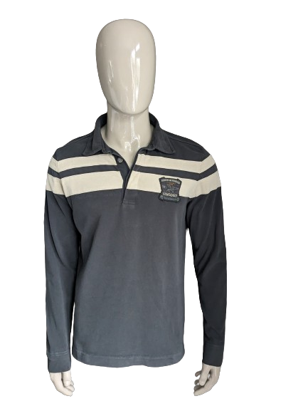 Vanguard Polopullover. Graubeigefarben. Größe M.