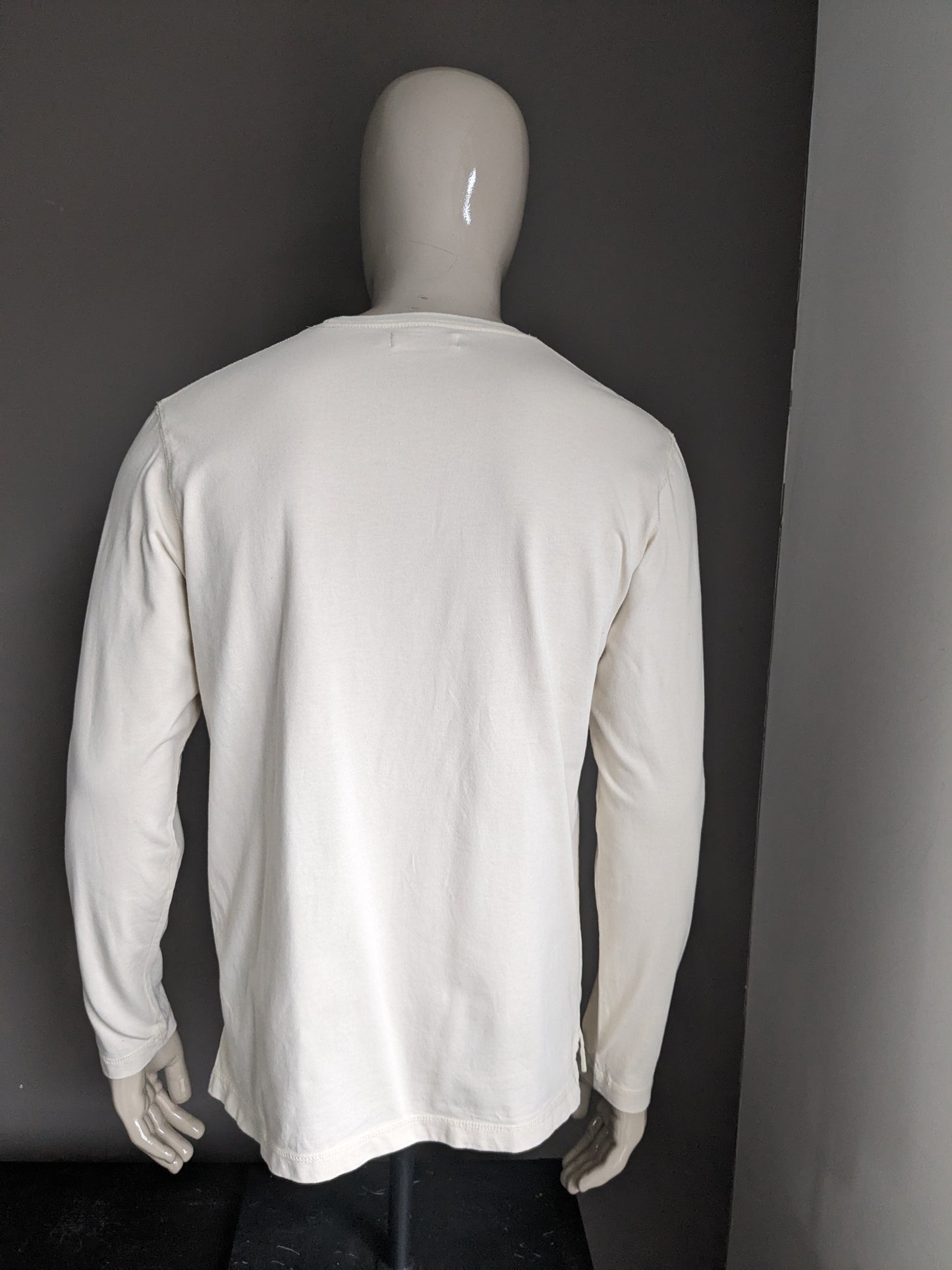 Lee Cooper "Roxy Club" à manches longues. Beige avec imprimé. Taille XL.