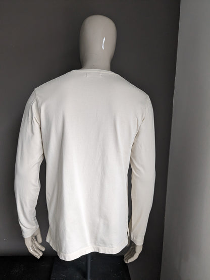 Lee Cooper "Roxy Club" à manches longues. Beige avec imprimé. Taille XL.