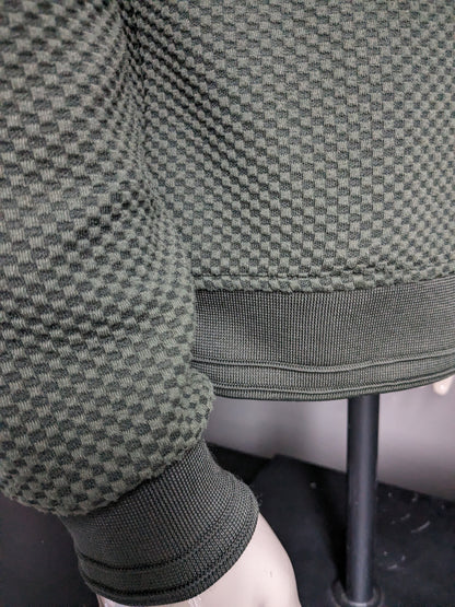 WE Fashion vest. Donker Groen voelbaar motief. Maat L.