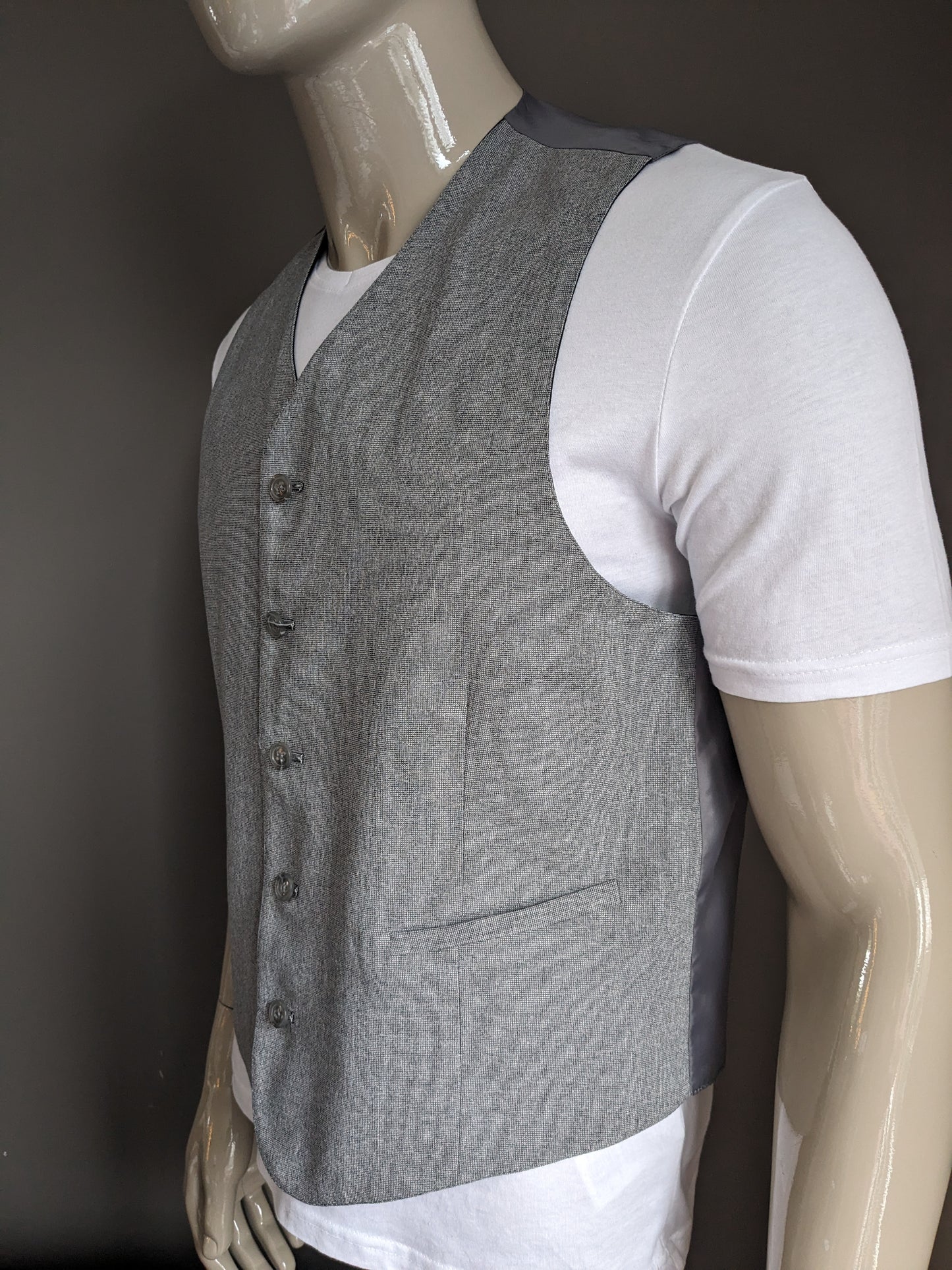 Double -sided waistcoat. A black and gray copy. Size 52 / L.