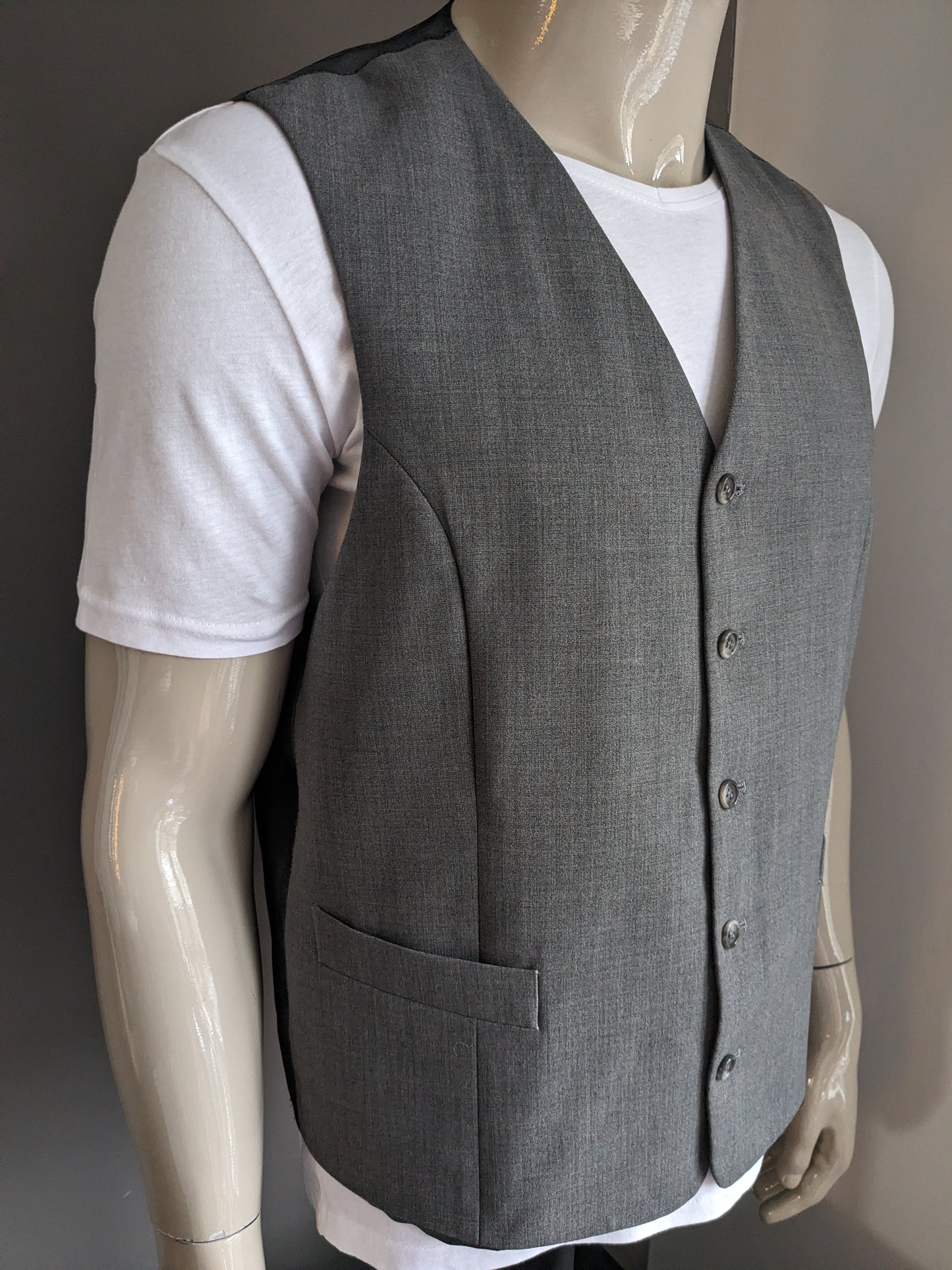Waistcoat. Dark gray motif. Size XL. #331