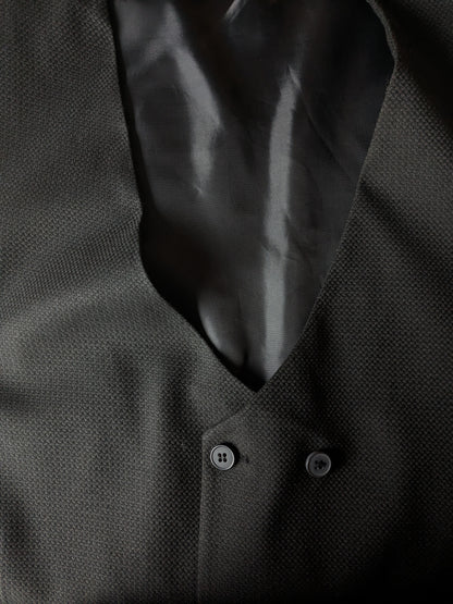 Double Breasted gilet. Zwart motief. Maat XL