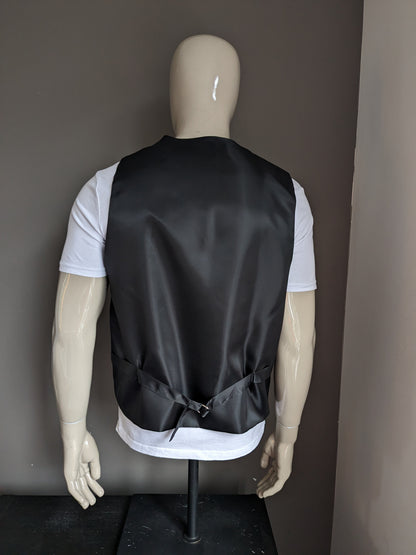 Chaleco VidaXL. Motivo de cachemira brillante en negro rosa. Talla 52/L.