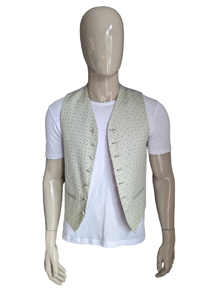 Gilet Pescador. Motif Beige Gris. Taille S.