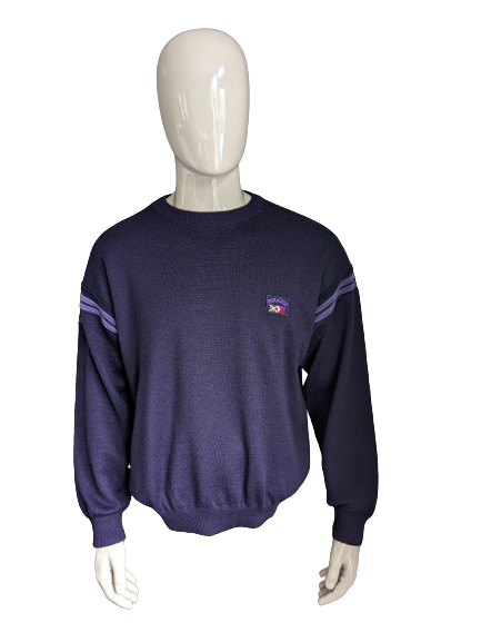 Vintage paradise wool sweater. Dark purple colored. Size XL. 50% wool.