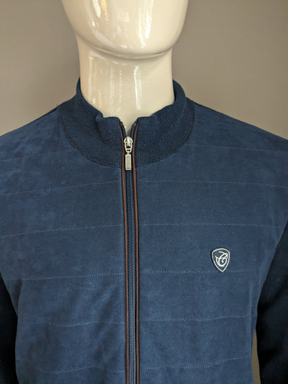 Campbell vest. Donker Blauw gekleurd. Maat XL.