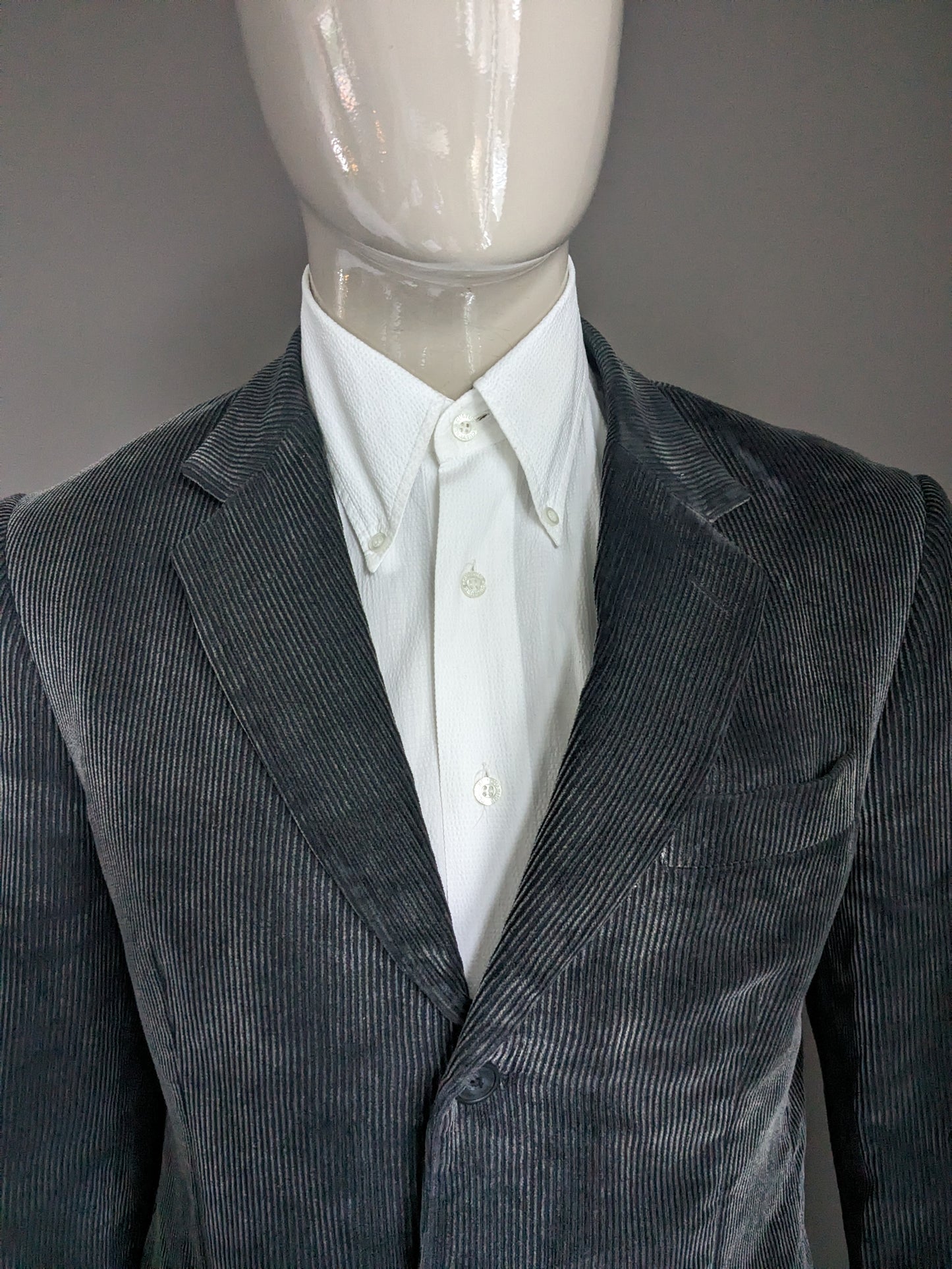 Vintage Angelo Litrico Rib Colbert. Color gris oscuro. Talla L.