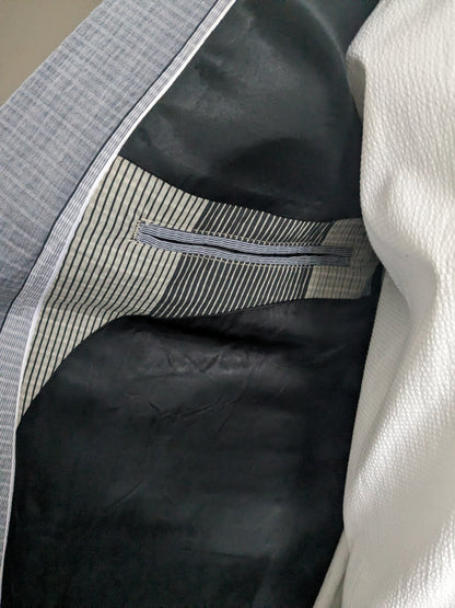Hans Ubbink jacket. Gray Blue Beige tactile motif. Size 52 / L.