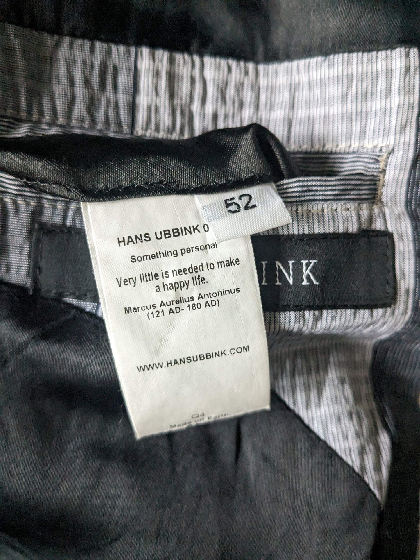 Hans Ubbink jacket. Gray Blue Beige tactile motif. Size 52 / L.
