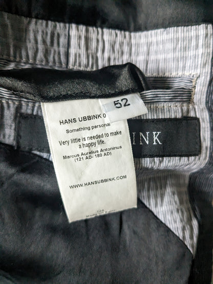 Hans Ubbink jacket. Gray Blue Beige tactile motif. Size 52 / L.