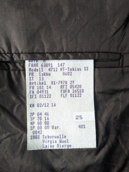 Veda Menswear Harris Tweed colbert. Bruin Beige visgraat motief. Maat 25. (50 / M).