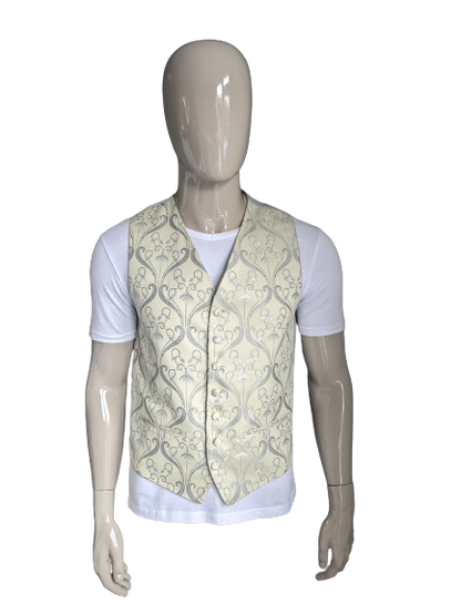 Gilet Pescador. Motif jaune argenté. Taille M.