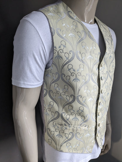 Gilet Pescador. Motif jaune argenté. Taille M.