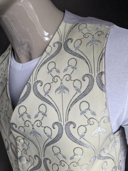 Gilet Pescador. Motif jaune argenté. Taille M.