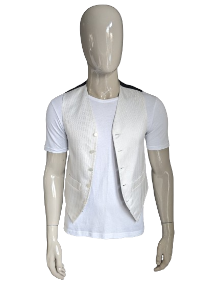 Gilet FH. Motif de couleur argent blanc. Taille S.