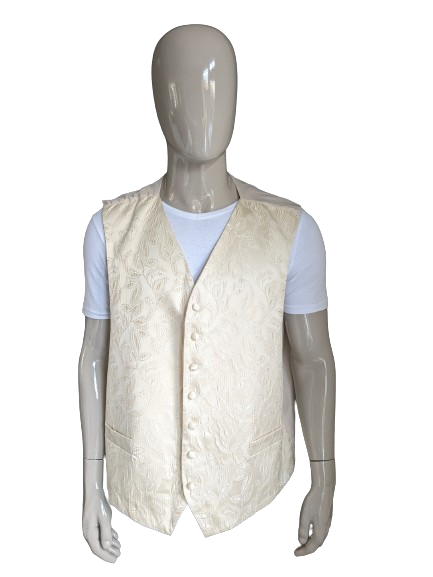 FH-Weste. Beigefarbenes Motiv. Größe 3XL / XXXL.