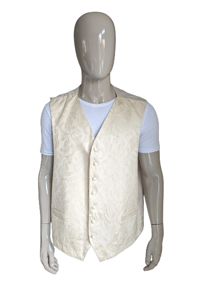 FH-Weste. Beigefarbenes Motiv. Größe 3XL / XXXL.