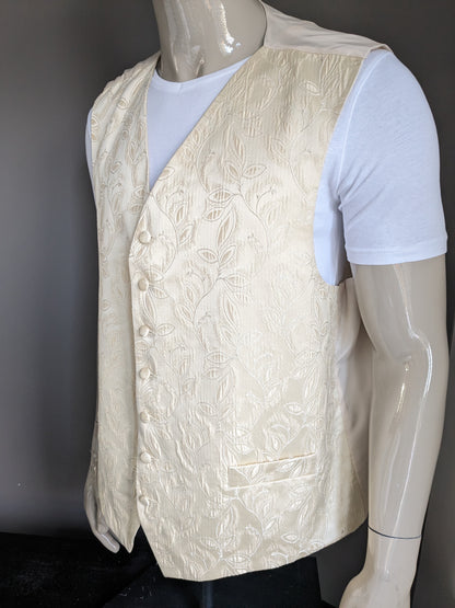 FH-Weste. Beigefarbenes Motiv. Größe 3XL / XXXL.