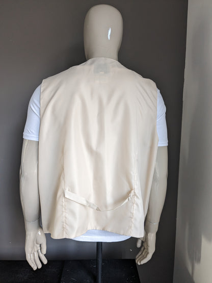 FH-Weste. Beigefarbenes Motiv. Größe 3XL / XXXL.