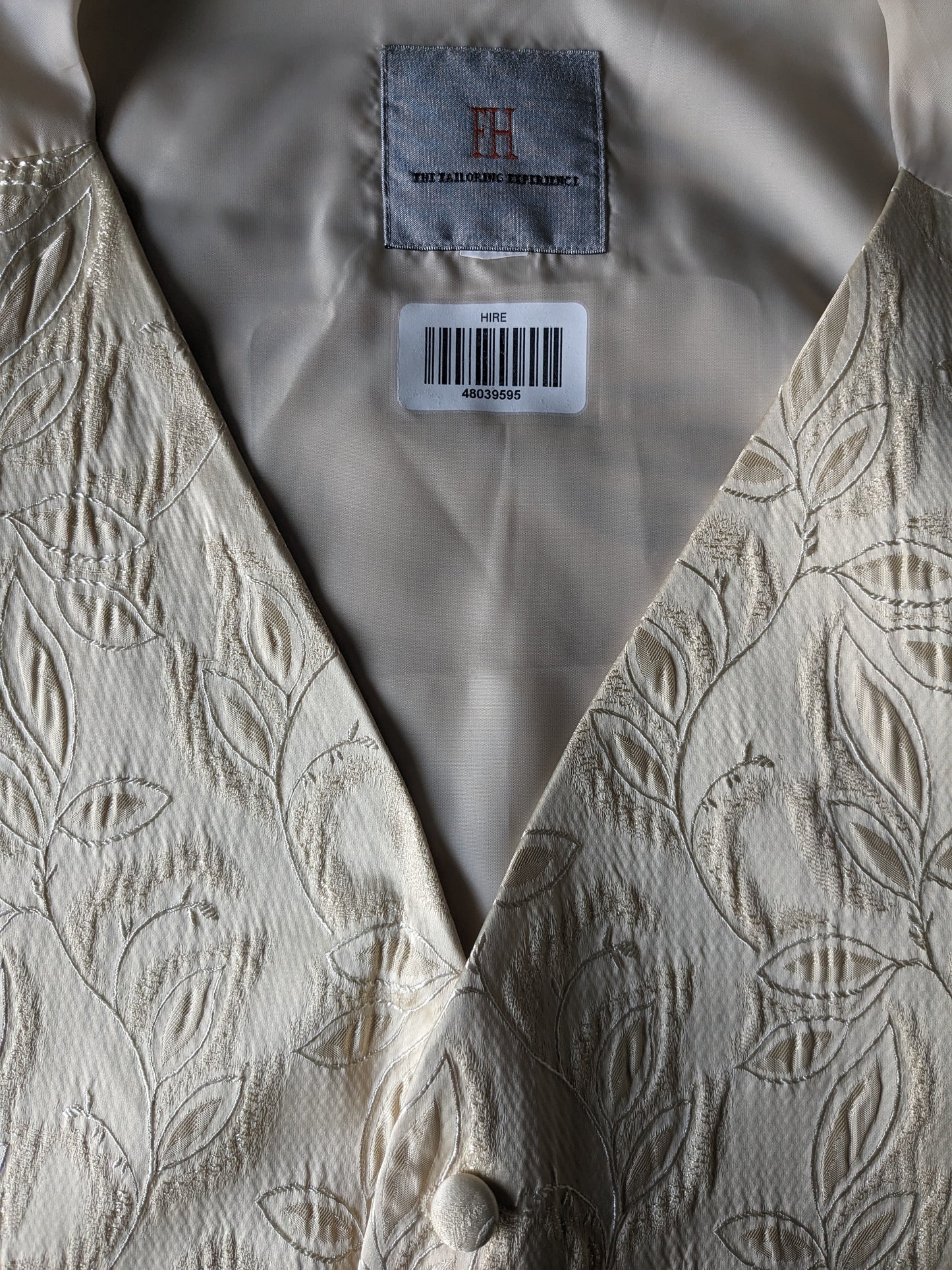 FH waistcoat. Beige motif. Size 3XL / XXXL.