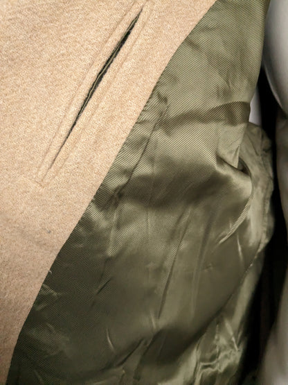 Zweireihige Jacke/Mantel aus Wolle von Scotch & Soda. Hellbraun / Kamelfarben. Größe XL.