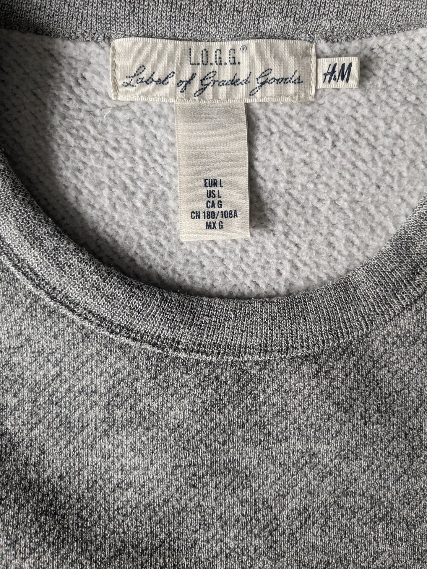 H & M -Pullover. Graue gemischte Größe L.